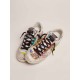 Super-Star sneakers in white leather with multicolored graffiti print