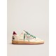 Ball Star LTD sneakers in leather with purple heel tab and silver star