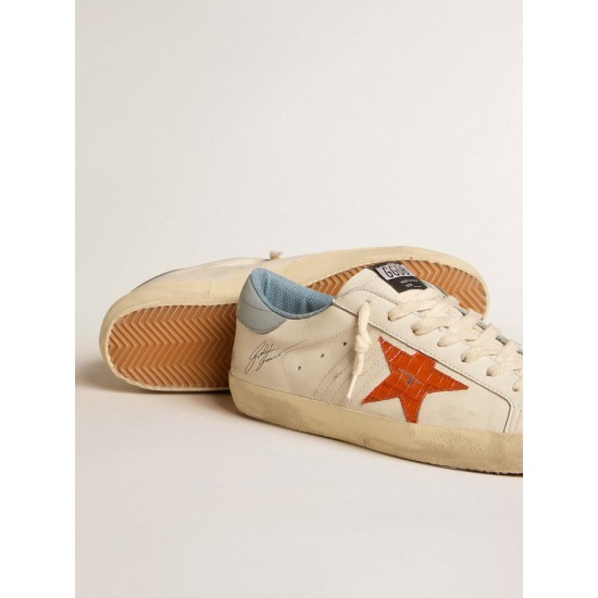 Super-Star with crocodile-print star and silver-blue heel tab