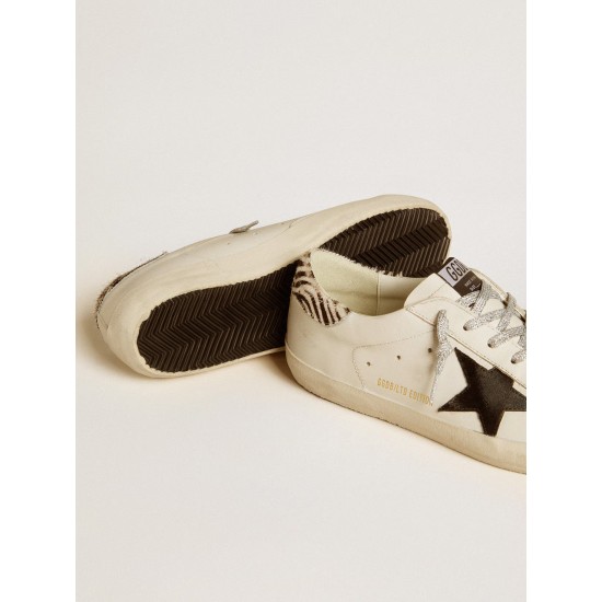 Men’s Super-Star with suede star and pony skin heel tab