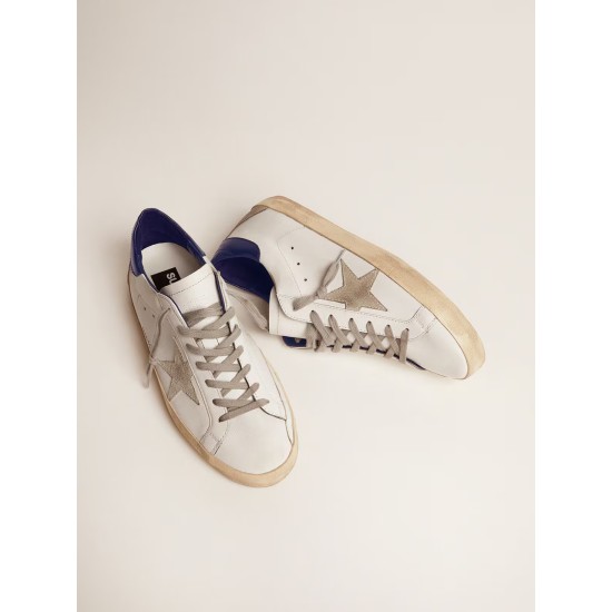 Men's Super-Star with suede star and blue heel tab