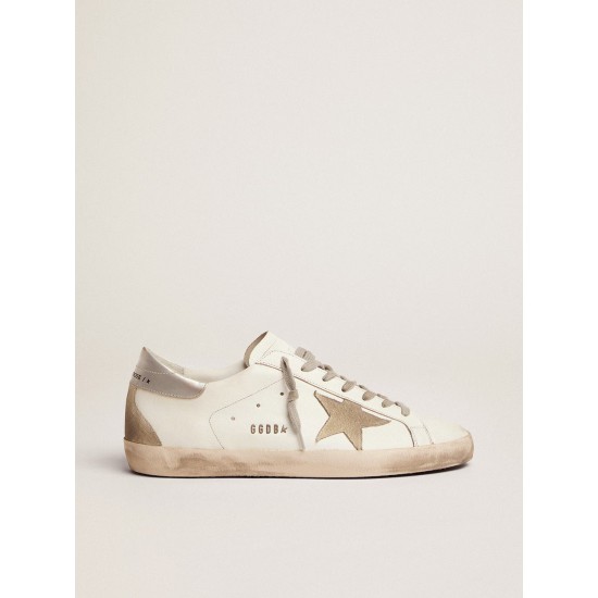 Men's Super-Star with silver heel tab and lettering