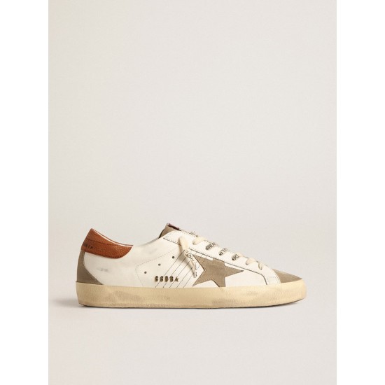 Super-Star with suede star and brown leather heel tab