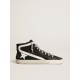 Men's Slide in navy blue denim with star and white flash