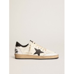 Men's Ball Star in white nappa with black star