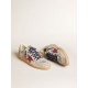 Ball Star in metallic suede with suede star and leather heel tab