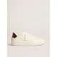 Purestar with white star and burgundy lizard-print heel tab