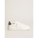 Men's Purestar in leather with white star and blue lizard leather heel tab