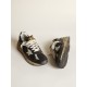 Men's Dad-Star in black mesh and nappa with ice-colored star
