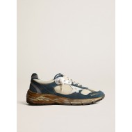 Men’s Dad-Star in petrol-blue suede with white leather star