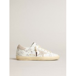 Women’s Super-Star LTD CNY in white leather with lettering on the upper