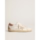Women's Super-Star with a suede star and peach-pink glitter heel tab