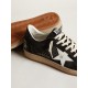 Women's Ball Star in black suede with white leather star