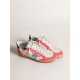 Women's Ball Star in white nappa with glitter star