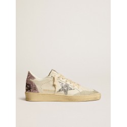 Ball Star with silver glitter star and pink glitter heel tab