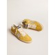 Ball Star in honey suede with silver leather star and heel tab