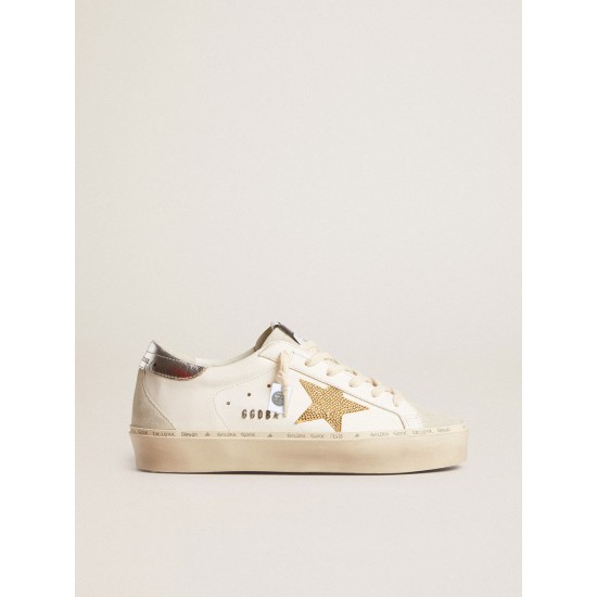 Hi Star with Swarovski crystal star and silver leather heel tab