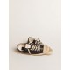 Women’s V-Star in black nappa leather with a black leather star