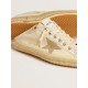 Women's V-Star Sabot in canvas with beige suede star