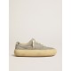Women's Space-Star shoes in ice-gray suede with perforated star