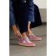 Superstar glittered distressed leather sneakers