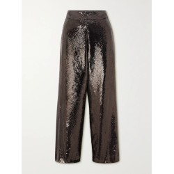 Journey sequined crepe wide-leg pants