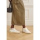 Mid Star distressed suede-trimmed leather sneakers