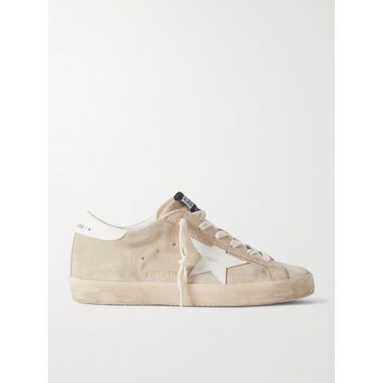 Super-Star leather-trimmed suede sneakers